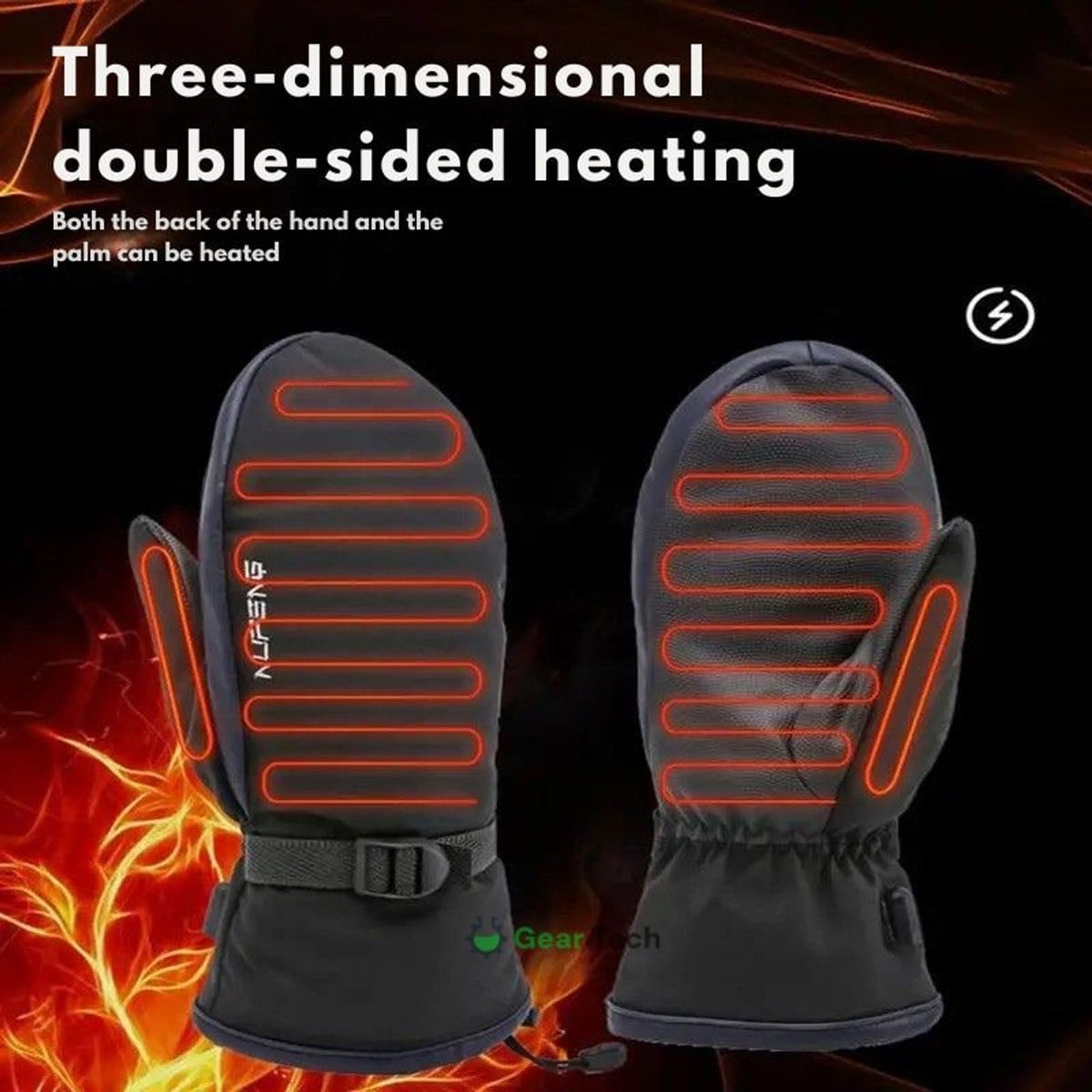 Rechargeable Heated Gloves Winter Warming Gloves with USB Charging and Touchscreen Tips