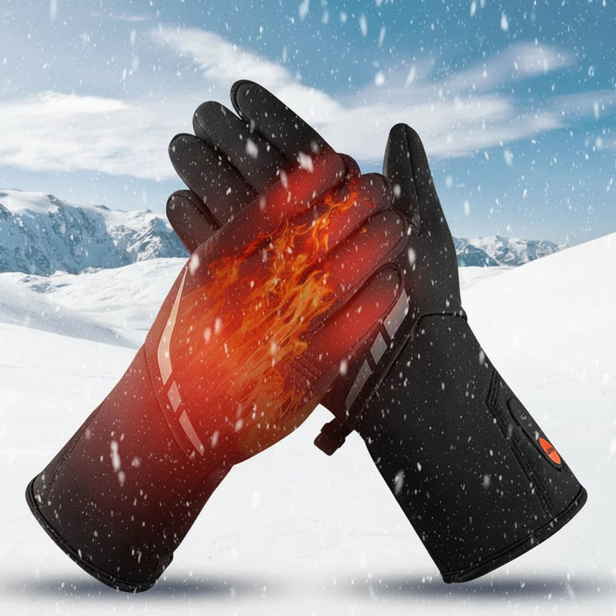 Heated Cycling Gloves Thermal Winter Gloves for Skiing with Rechargeable Warmth
