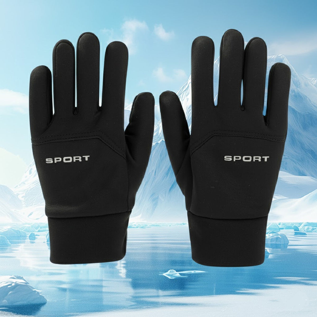 Heated Cycling Gloves Winter Thermal Gloves with Touchscreen Fingertips and Windproof Shell
