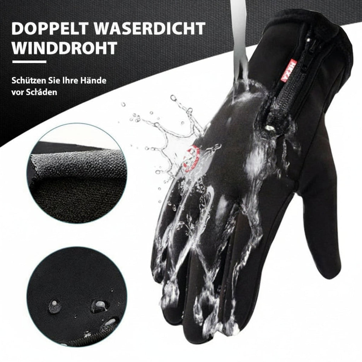 Heated Cycling Gloves Winter Thermal Gloves with Touchscreen Fingertips and Windproof Shell