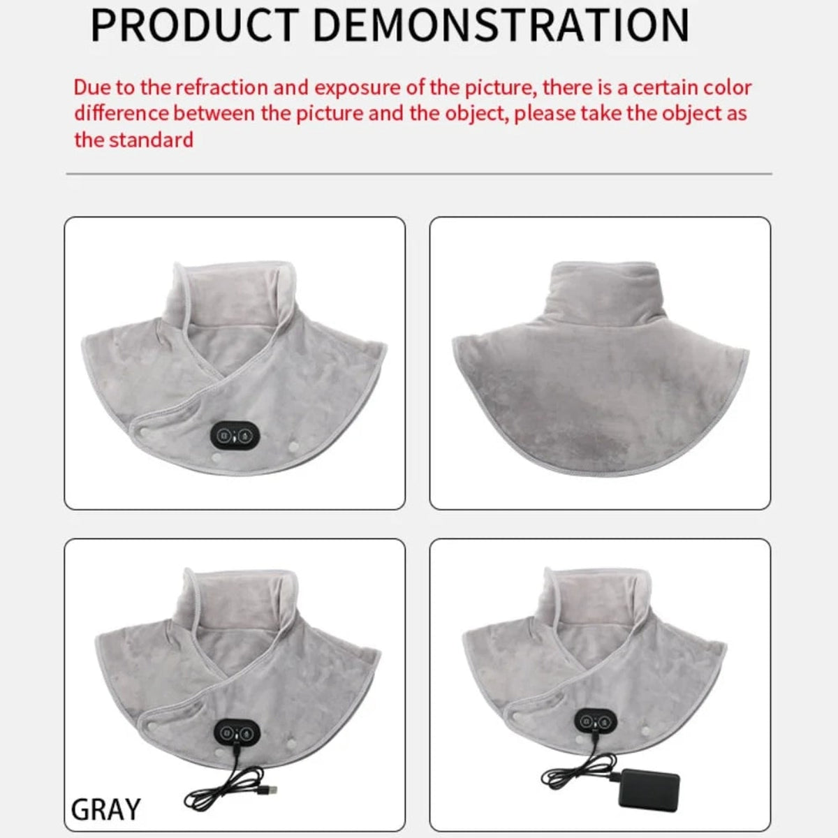 Heating Pad for Shoulder and Neck with Vibration Massage and Adjustable Heat Settings
