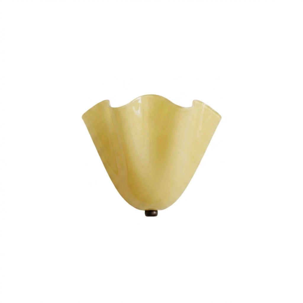 Stained Glass Wall Sconce Retro Art Deco LED with Iron Base and E14 Warm White Shade