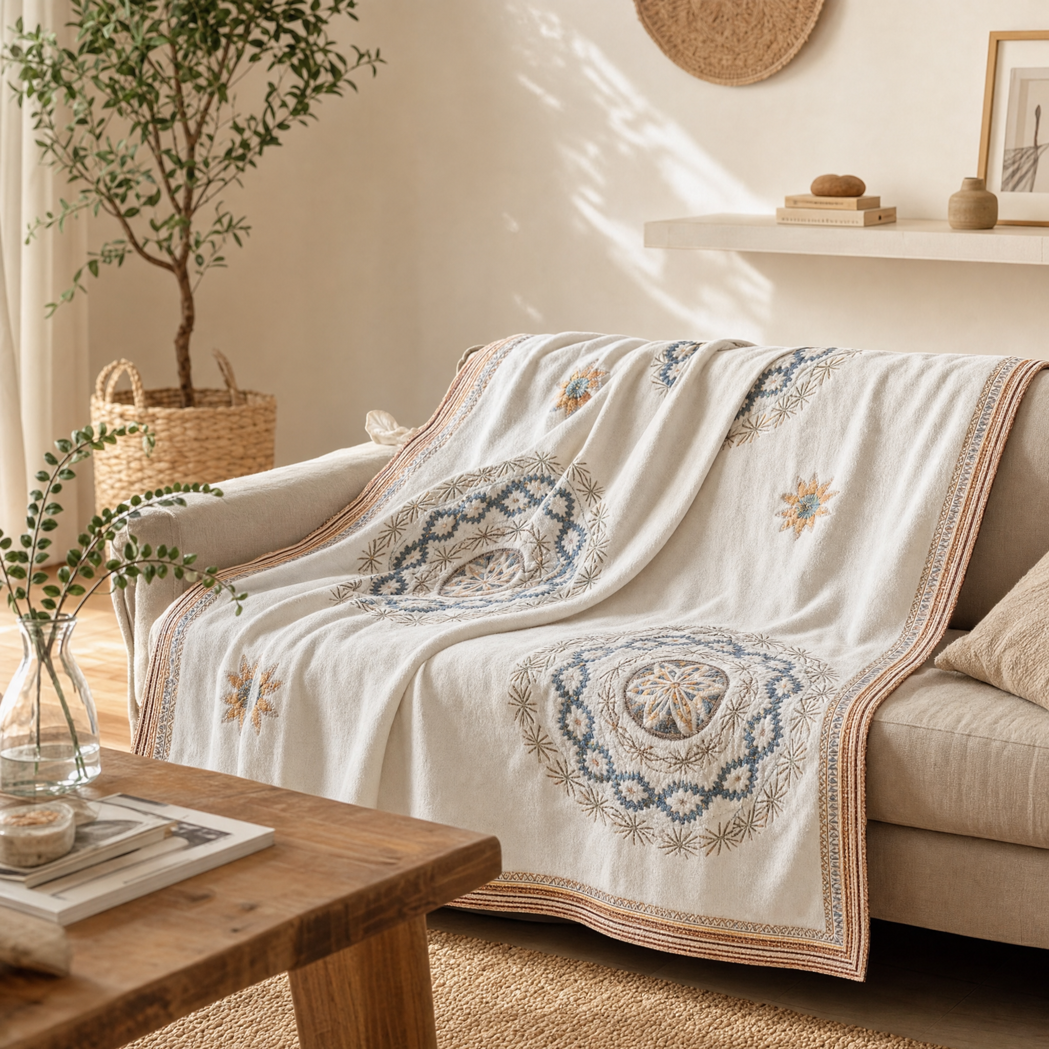 Mandala Cotton Throw