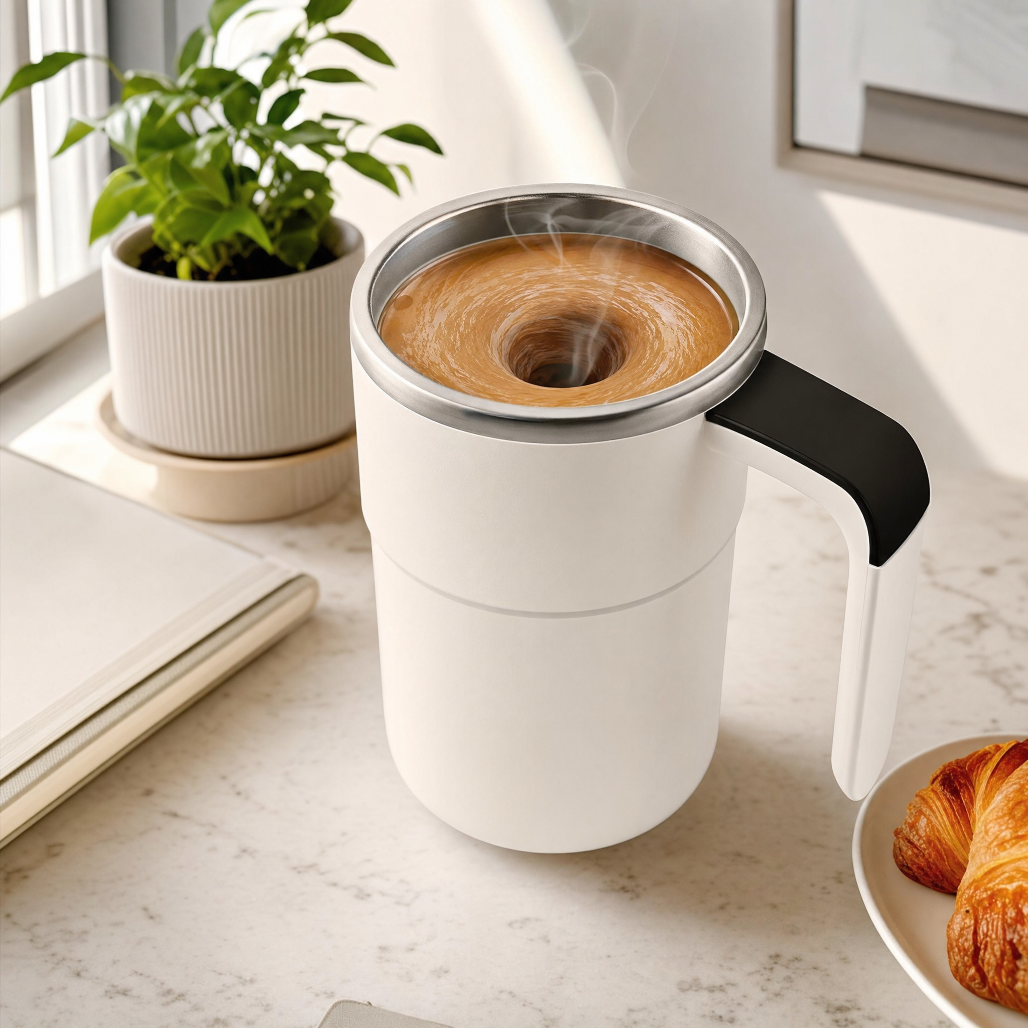Self-Stirring Travel Mug