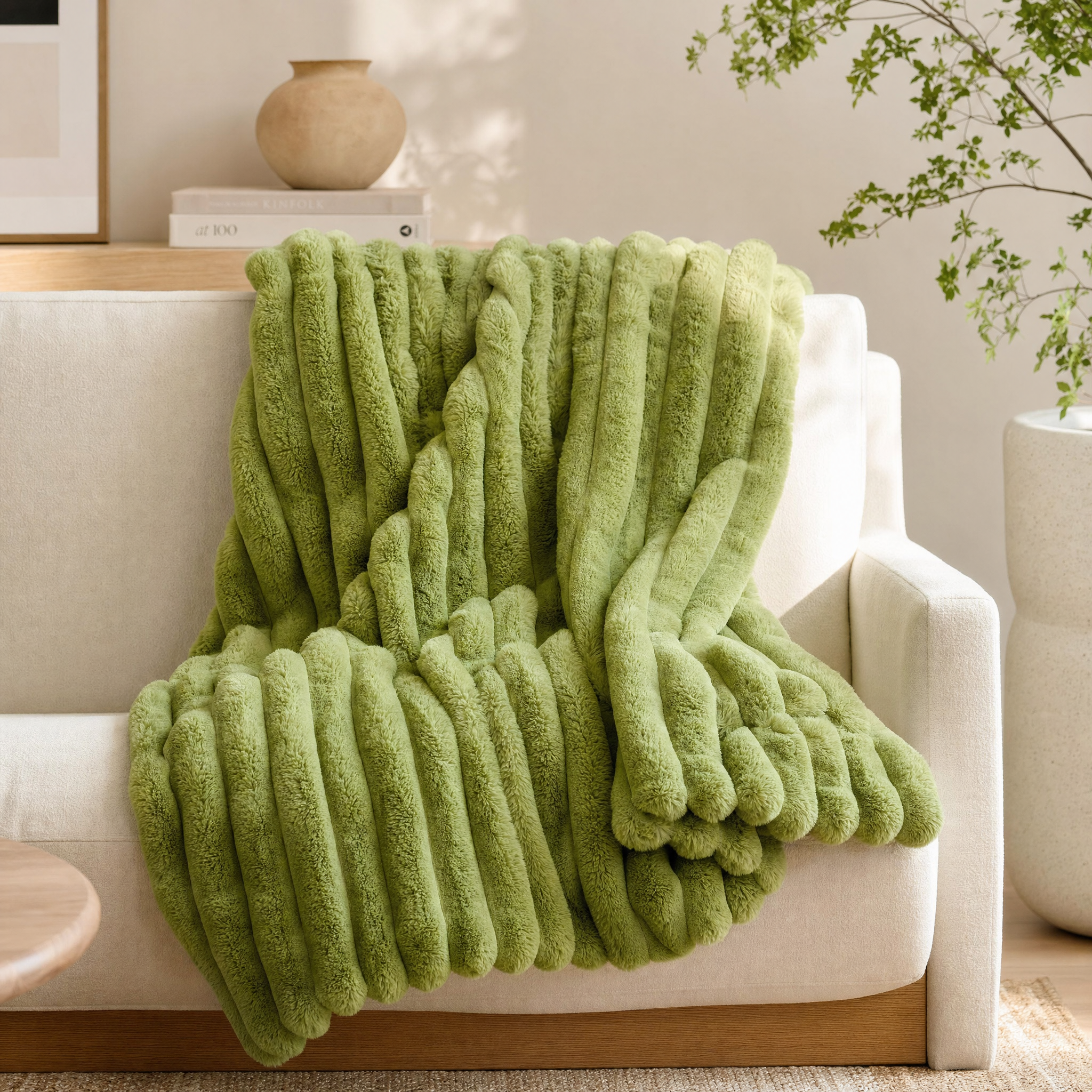 Cloud Ribbed Throw Blanket