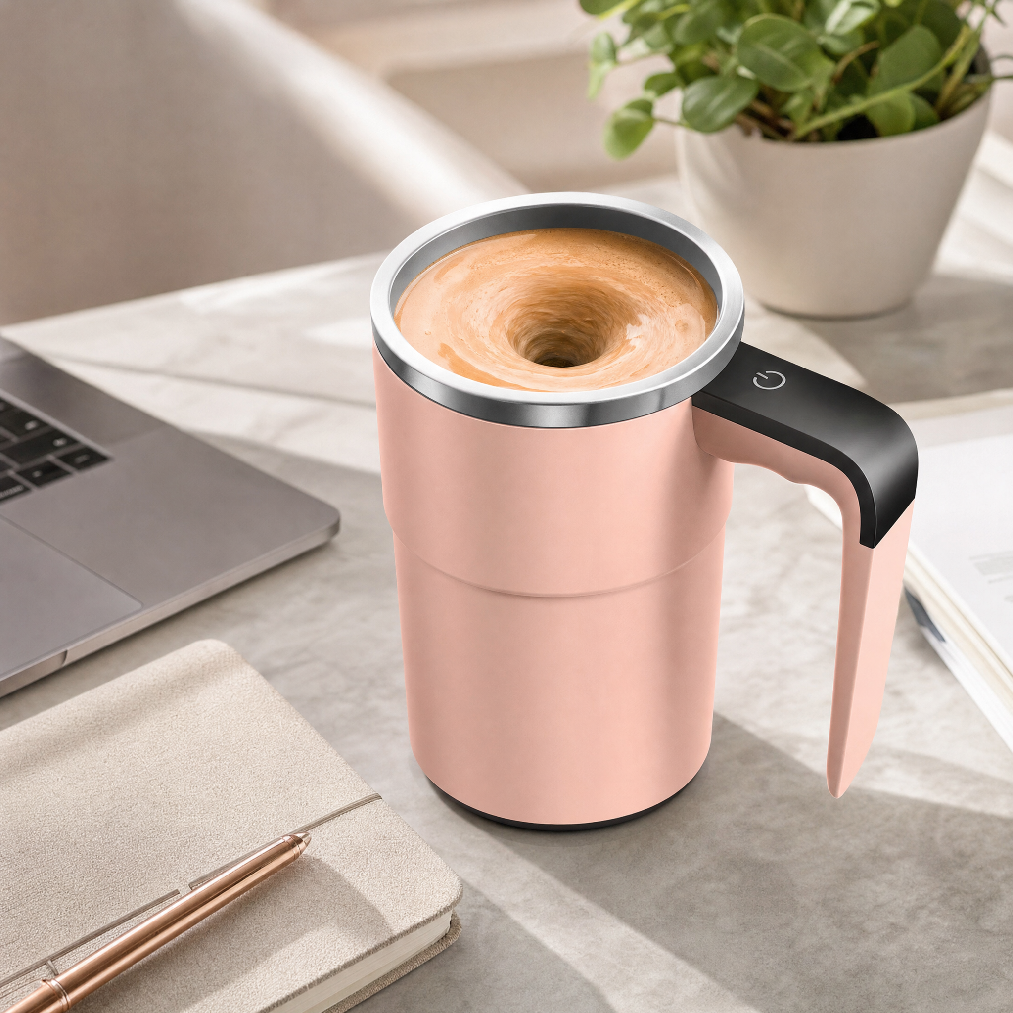 Self-Stirring Travel Mug