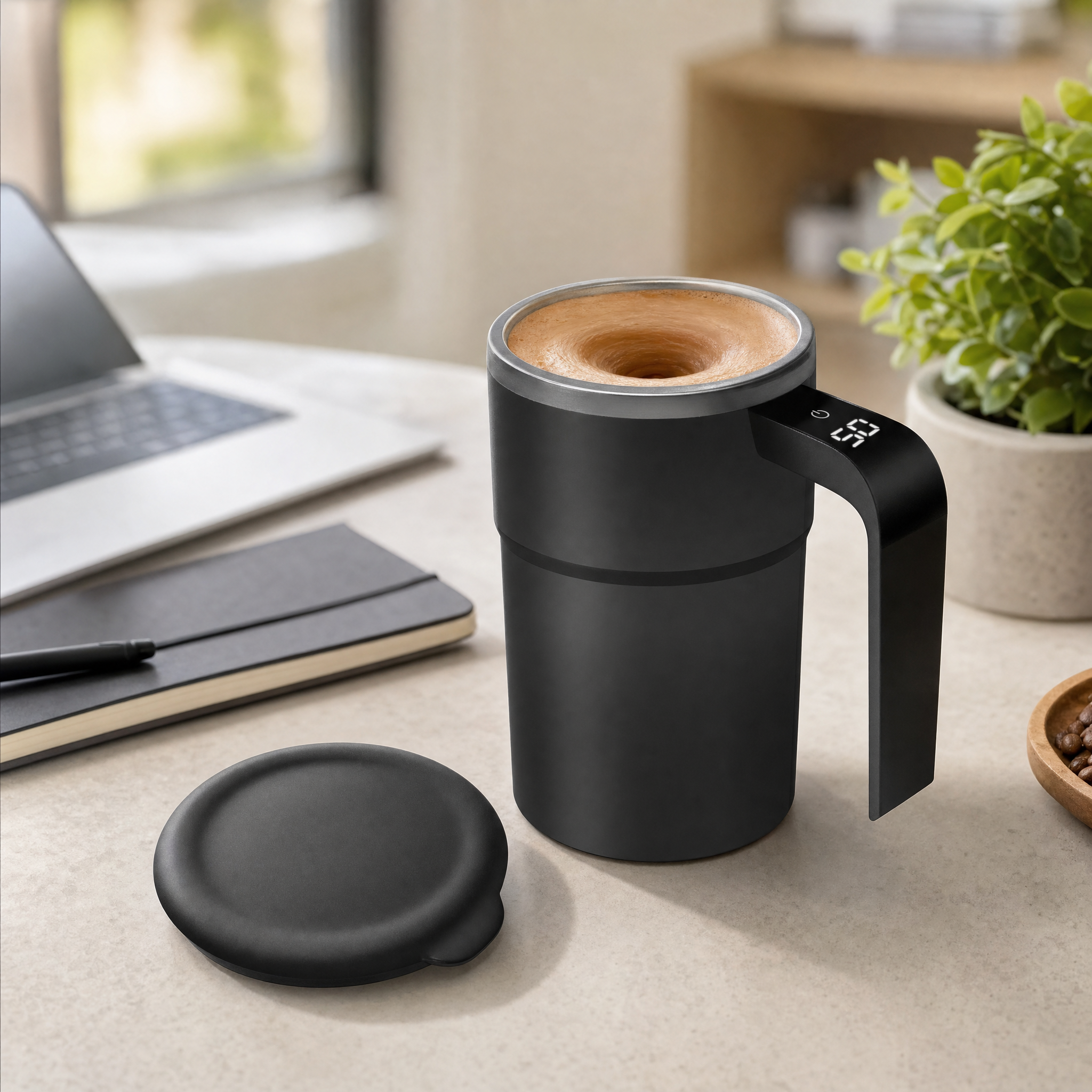 Self-Stirring Travel Mug