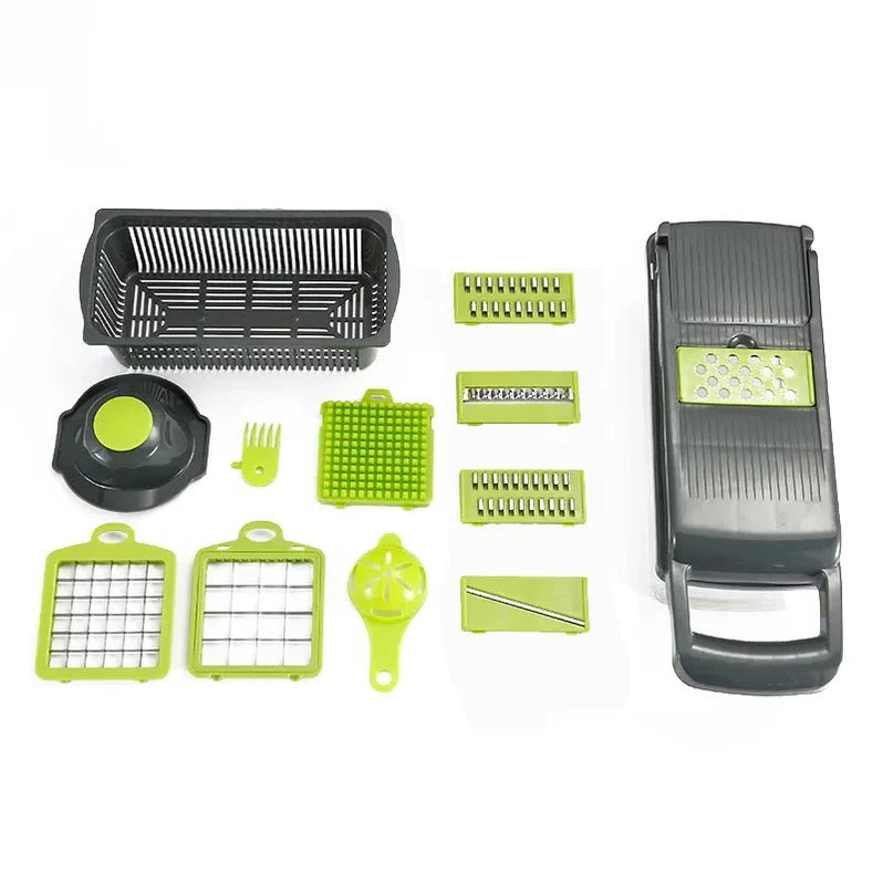 4 in 1 Vegetable Chopper Slicer Grater and Ricer with Collecting Base