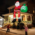 Christmas Decorations Santa Inflatable 8 Foot with Ropes and Posts