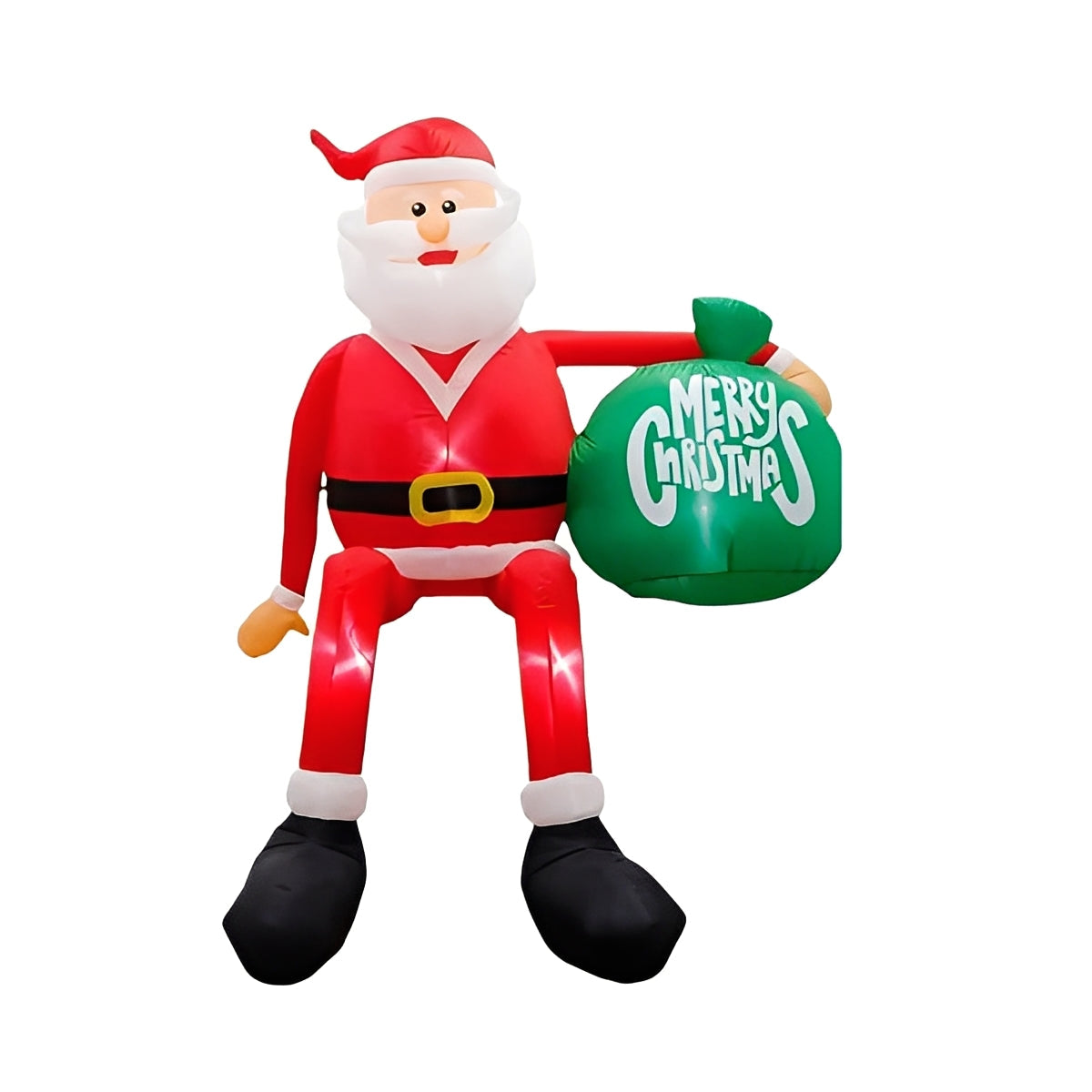 Christmas Decorations Santa Inflatable 8 Foot with Ropes and Posts