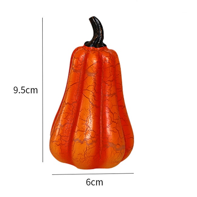 Jack O Lantern Pumpkin LED Light with Battery Operated Crackle Resin Halloween Decorations
