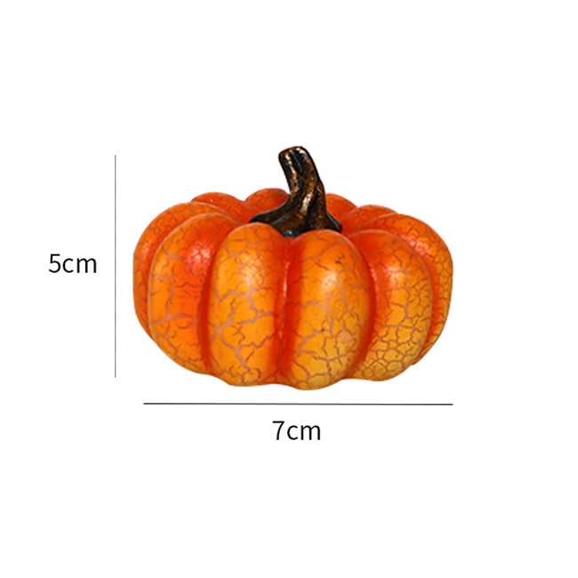 Jack O Lantern Pumpkin LED Light with Battery Operated Crackle Resin Halloween Decorations