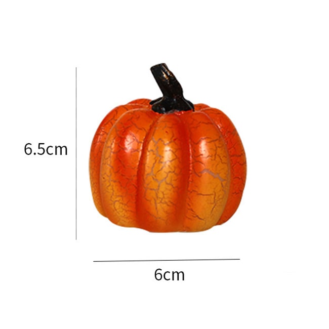 Jack O Lantern Pumpkin LED Light with Battery Operated Crackle Resin Halloween Decorations