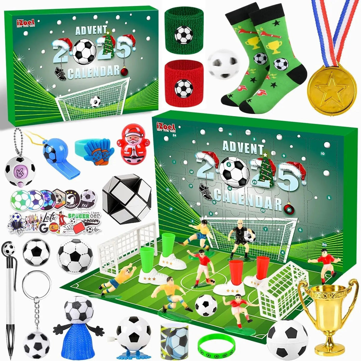 Advent Calendar Football with 24 Accessories for Young Fans