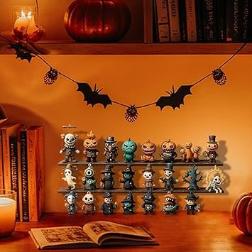 Halloween Advent Calendar with Spooky Miniature Figurines and Punch Out Doors