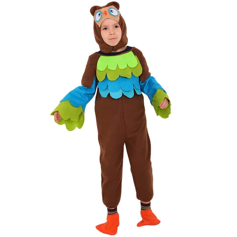 Animal Halloween Costume for Kids with Plush Hood and Sherpa Fleece Pants