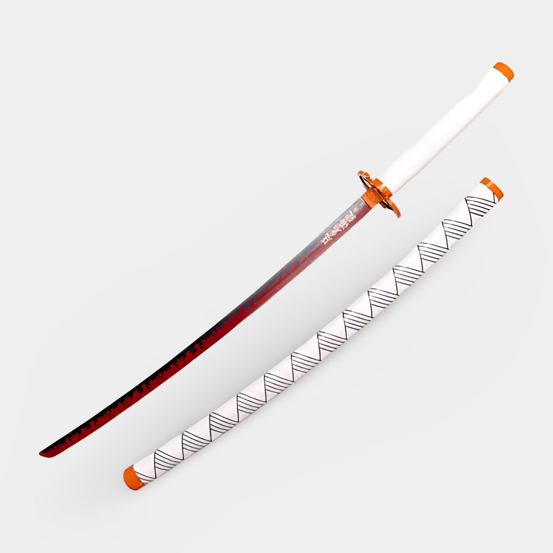Anime Warrior Costumes with Flame Gradient Cape Jacket and Leg Wraps