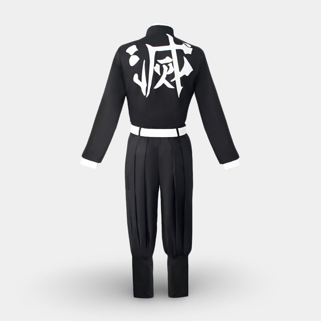 Anime Warrior Costumes with Flame Gradient Cape Jacket and Leg Wraps