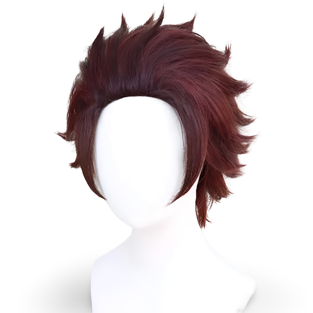 Anime Costumes for Halloween Checkered Haori Jacket Set with Wig and LED Mask
