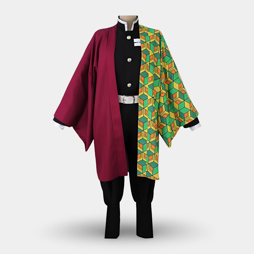 Anime Haori Jacket Costumes for Halloween with High Collar Top and Leg Wraps