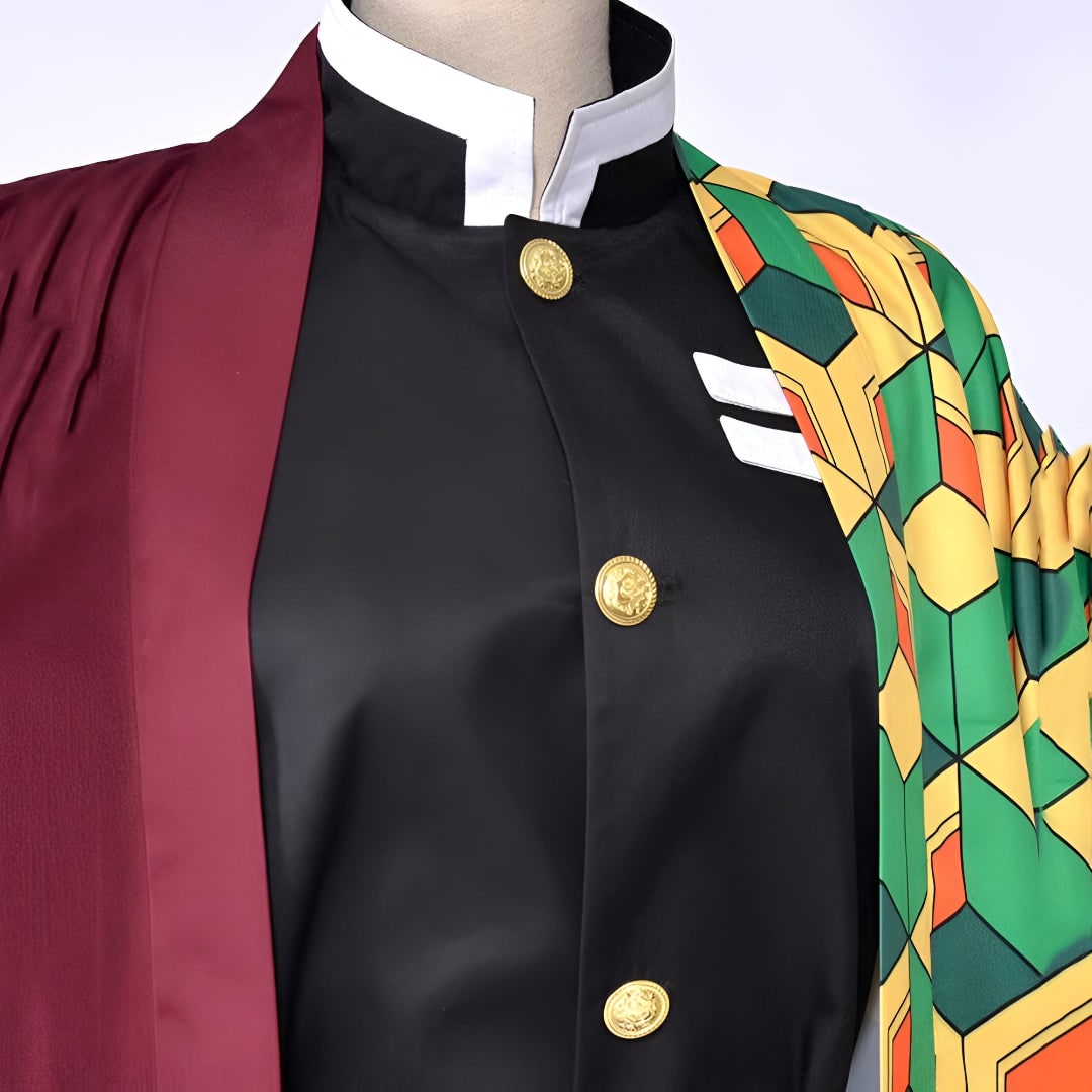 Anime Haori Jacket Costumes for Halloween with High Collar Top and Leg Wraps