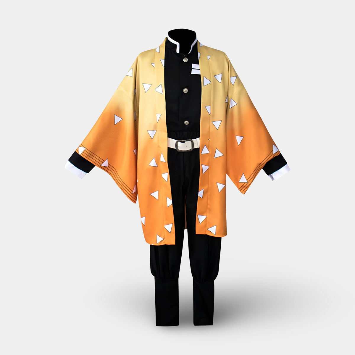 Gradient Haori Cosplay Costume with Button Up Shirt Waist Belt and Trousers