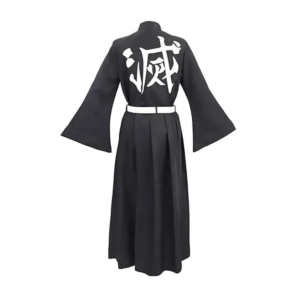 Anime Cosplay Costume with Mandarin Collar Jacket Wide-Leg Trousers and Gold Buttons