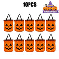 Glowing Pumpkin Candy Bucket and Bag for Halloween Trick or Treat Nights