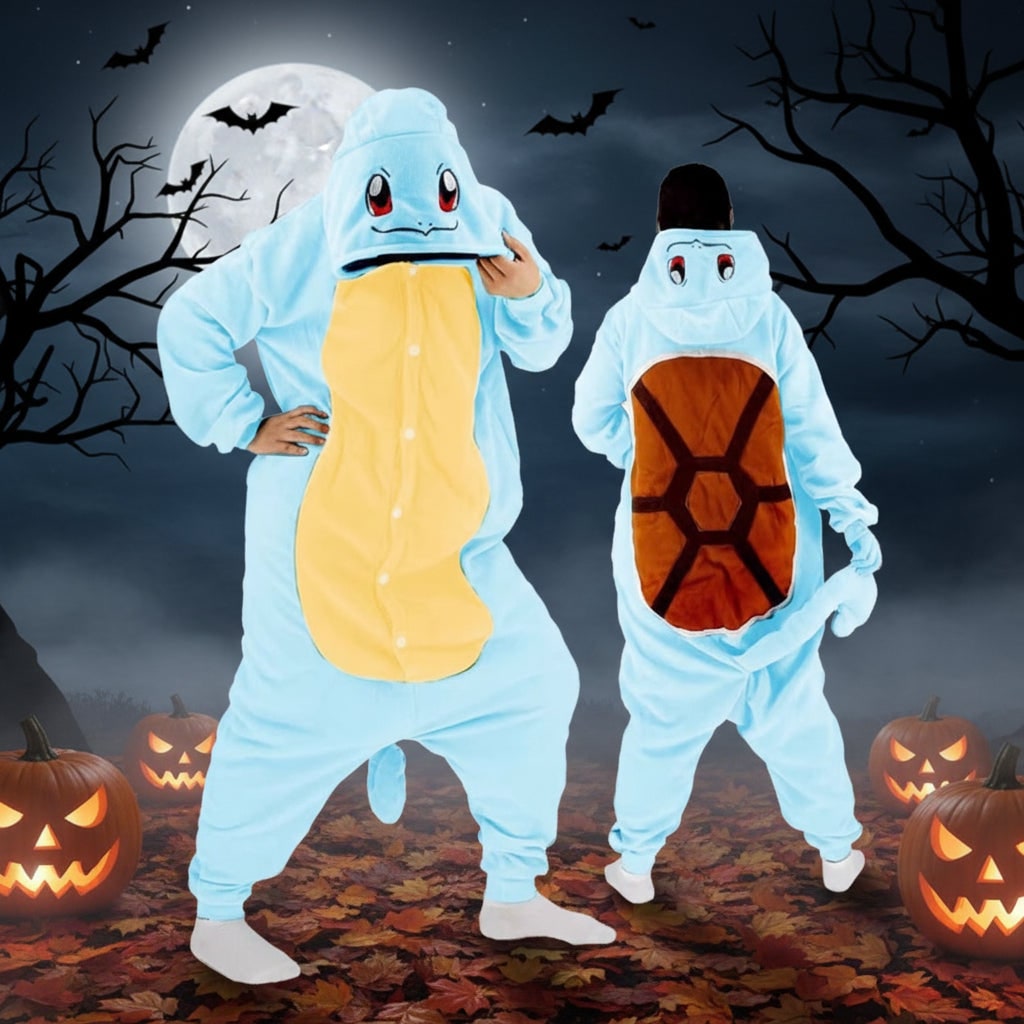 Kids Halloween Costumes and Christmas Pyjamas Hooded Fleece Onesie with 3D Ears and Tail