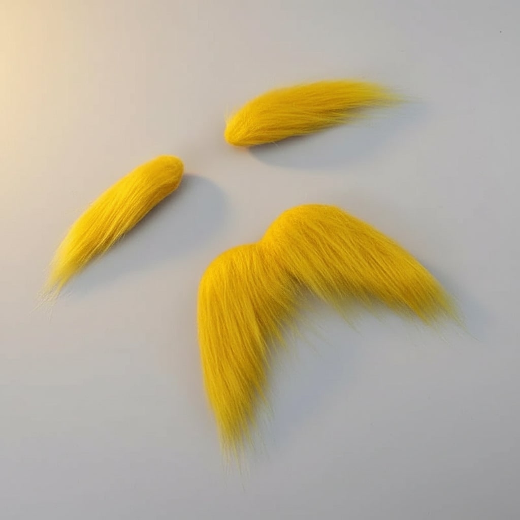 Kids Halloween Costume Moustache and Beard Set with Self Adhesive Bushy Eyebrows