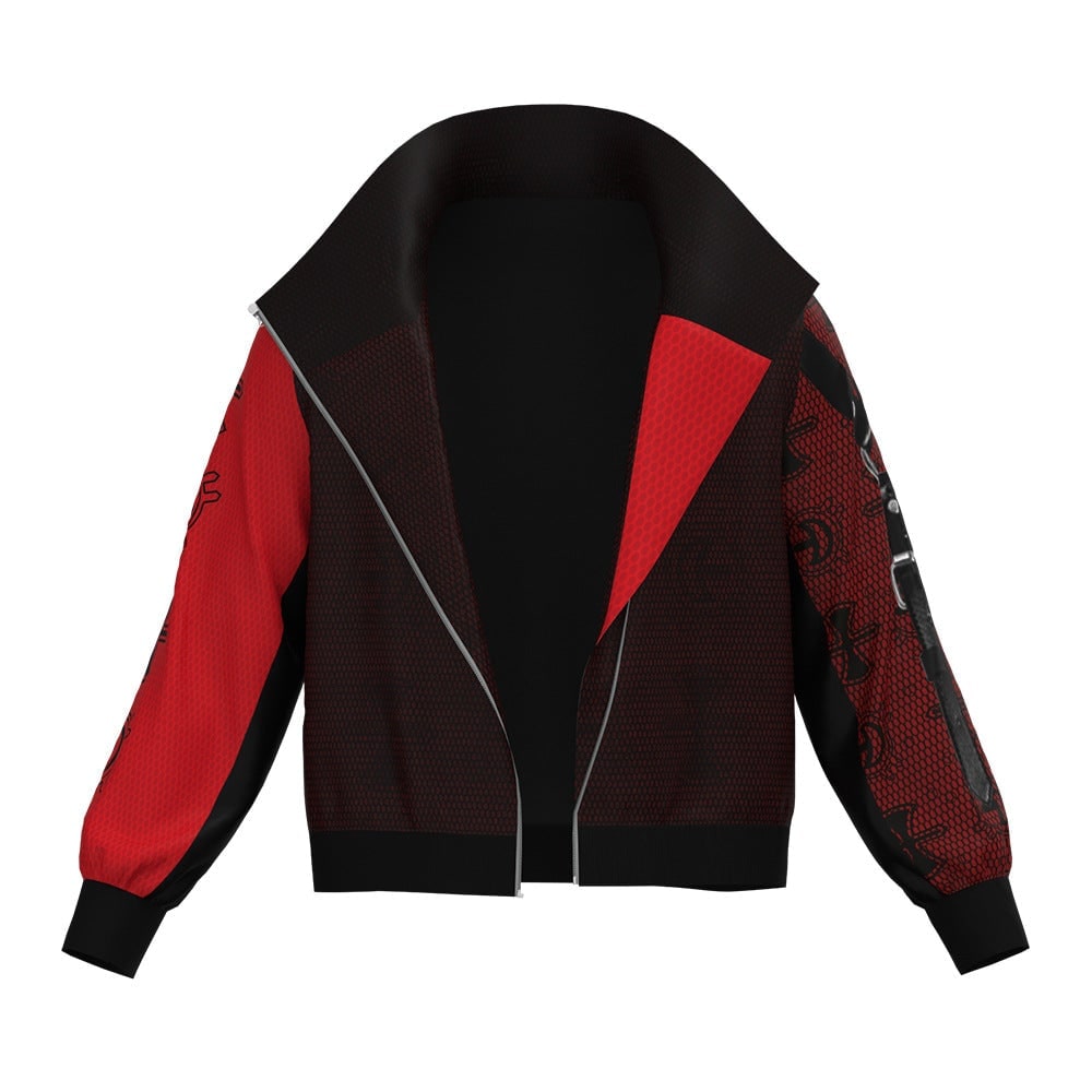 Vampire Costume Three Piece Set with High Collar Jacket and Striped Crew Tee
