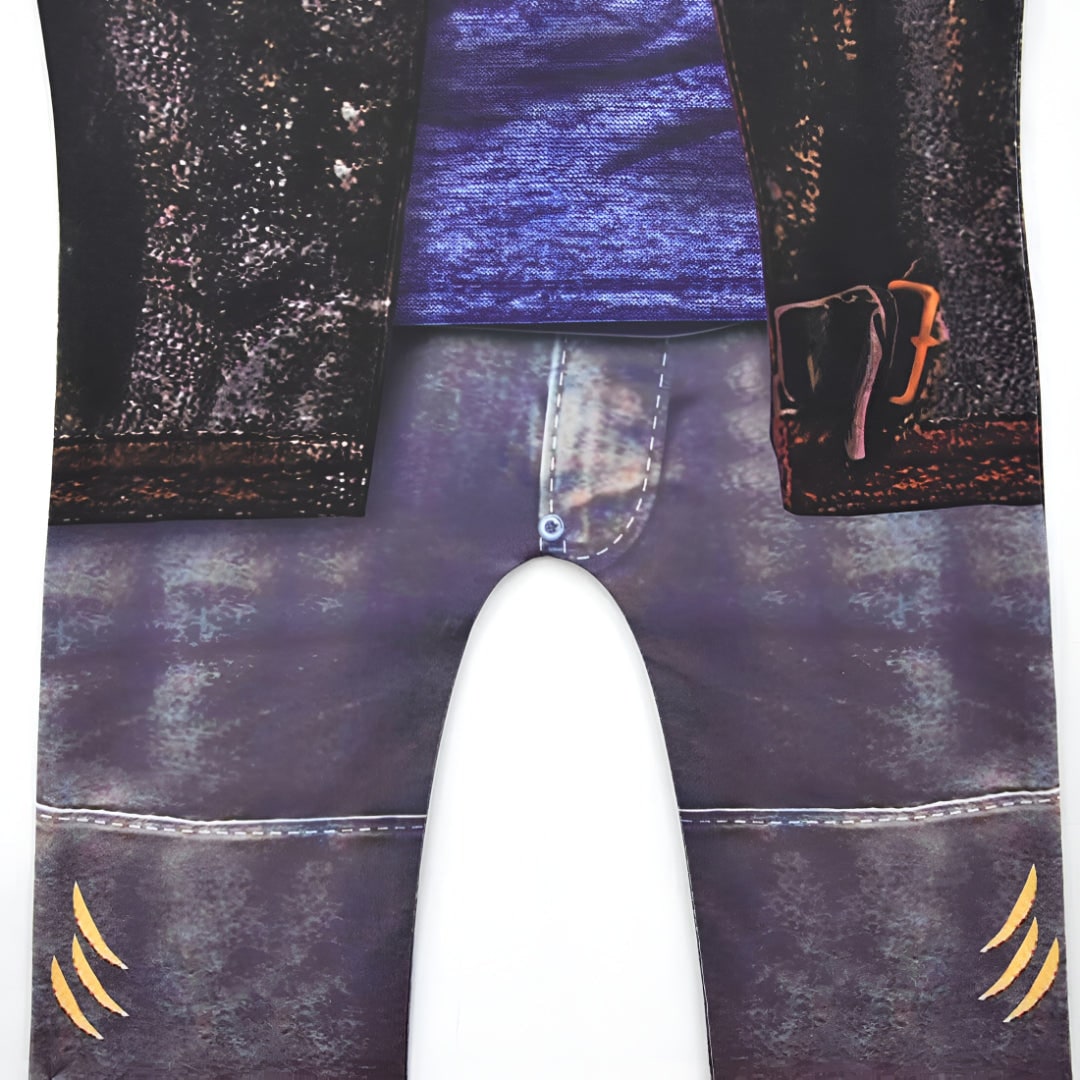 Kids Witch Character Costume with All Over Printed Design and Ribbed Cuffs