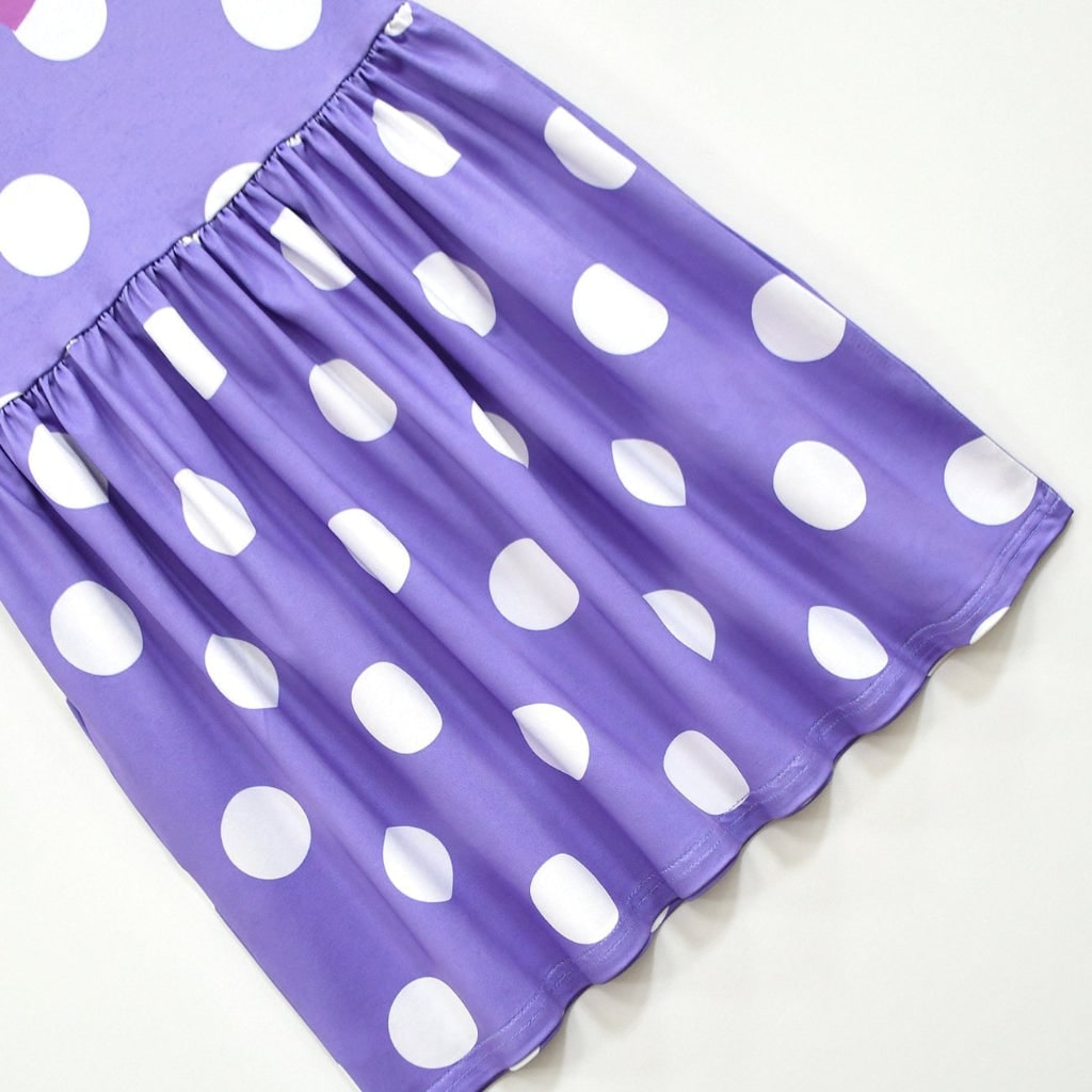 Kids Halloween Costumes Princess Dress with Polka Dot Print Flutter Sleeves Ages 3-10