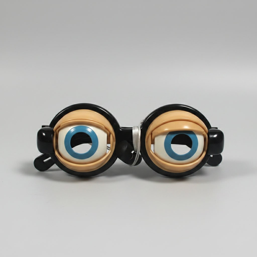 Crazy Eyes Glasses Halloween Accessories Novelty Prank Toy with Moving Eyelids