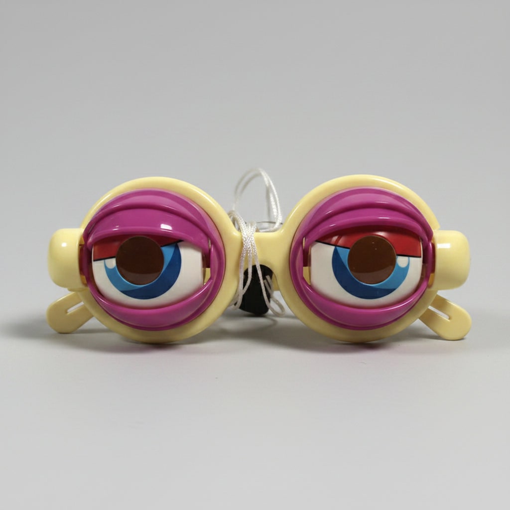 Crazy Eyes Glasses Halloween Accessories Novelty Prank Toy with Moving Eyelids