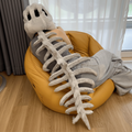 Dinosaur Skull Skeleton Costume Hood with Plush Spine Tail and Bone Details