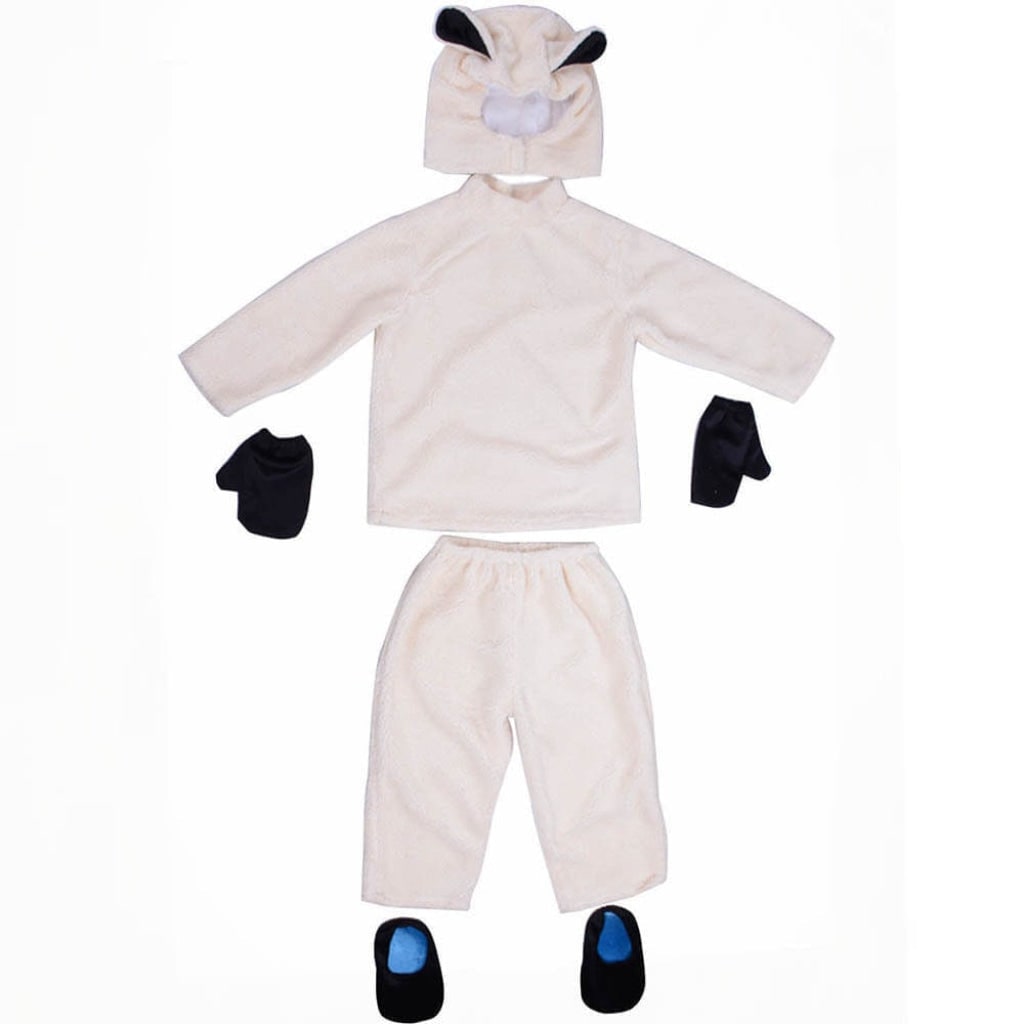 Kids Halloween Costumes Animal Dress Up Set with Plush Sherpa Hood Mittens and Shoe Covers