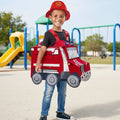 Kids Firefighter Costume with Reflective Stripes and Matching Hat for Dress Up