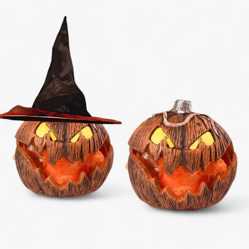 Light Up Jack O Lantern Pop Up Pumpkin Decoration with Glowing LED Eyes