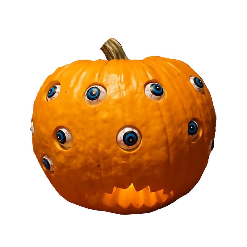 Animatronic Jack O Lantern Pumpkin Prop with Moving Eyes for Spooky Displays