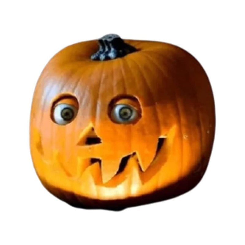 Animatronic Jack O Lantern Pumpkin Prop with Moving Eyes for Spooky Displays