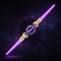 Light Up Toy Sword with Retractable Double Blades and Glowing LED Sci-Fi Hilt