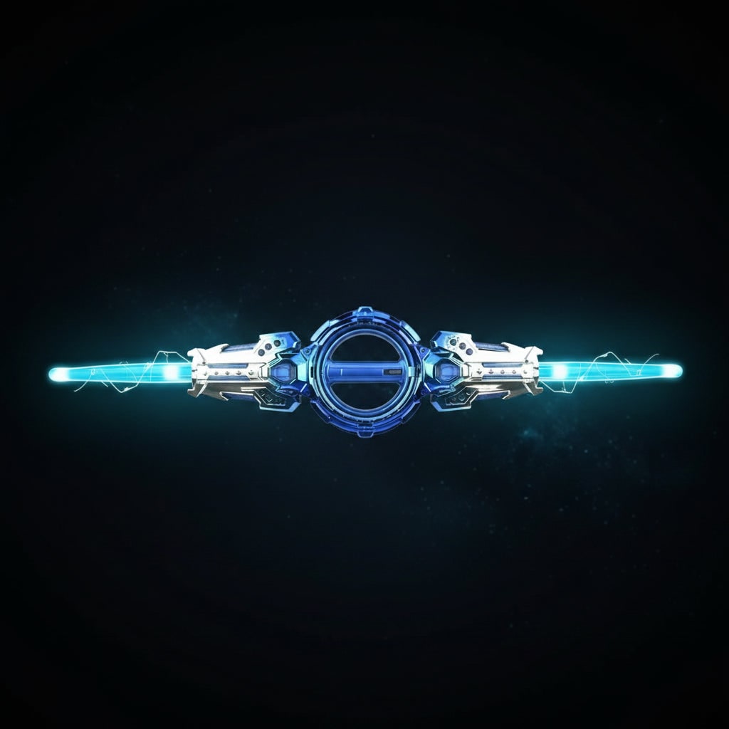 Light Up Toy Sword with Retractable Double Blades and Glowing LED Sci-Fi Hilt