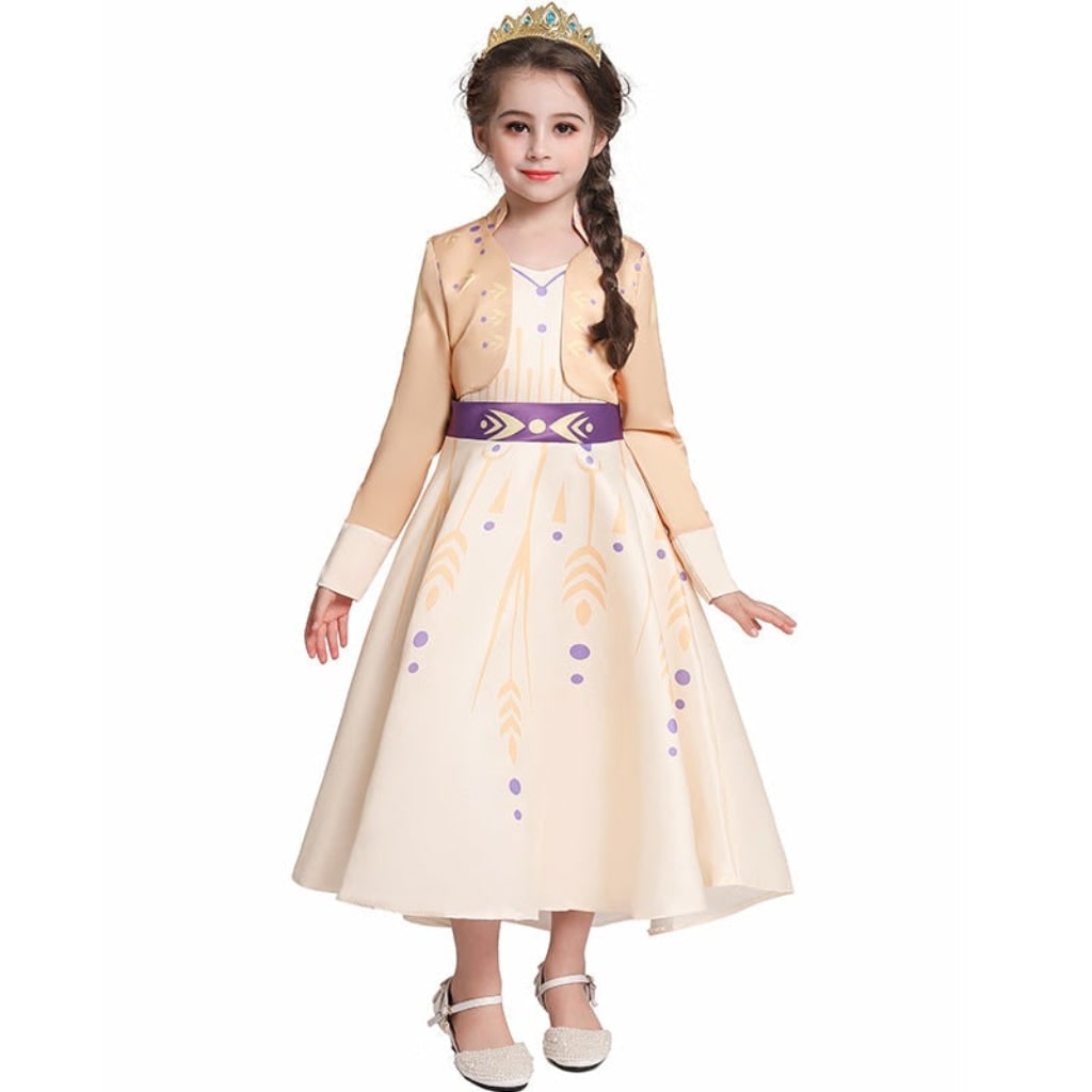 Kids Halloween Costumes Princess Dress Up Set with Tiara Scepter and Gloves for Girls