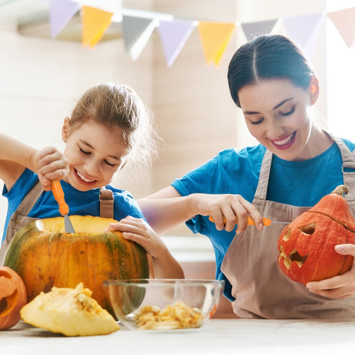 Halloween Pumpkin Carving Kit with 13 Stainless Steel Saws and Sculpting Tools