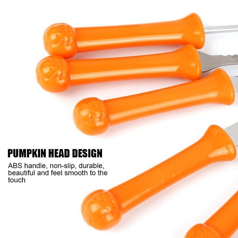 Pumpkin Carving Set with Eight Stainless Steel Tools and Zipped Storage Pouch