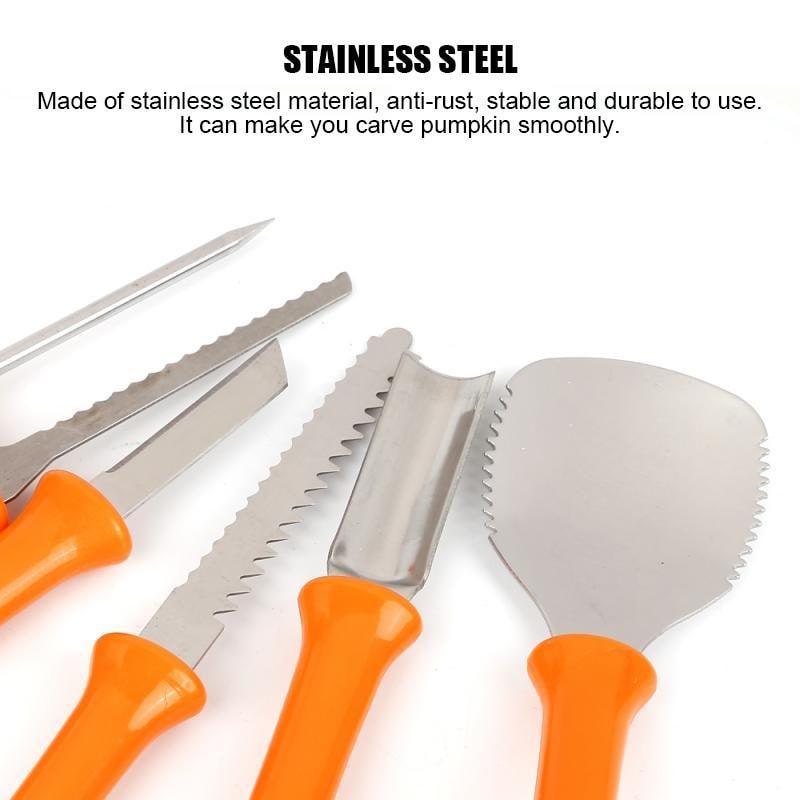 Pumpkin Carving Set with Eight Stainless Steel Tools and Zipped Storage Pouch
