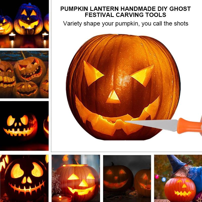 Pumpkin Carving Set with Eight Stainless Steel Tools and Zipped Storage Pouch