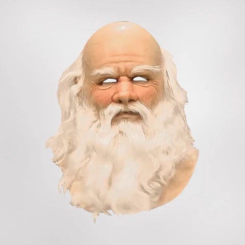 Halloween Costume Mask with Realistic Beard and Bushy Moustache Hair