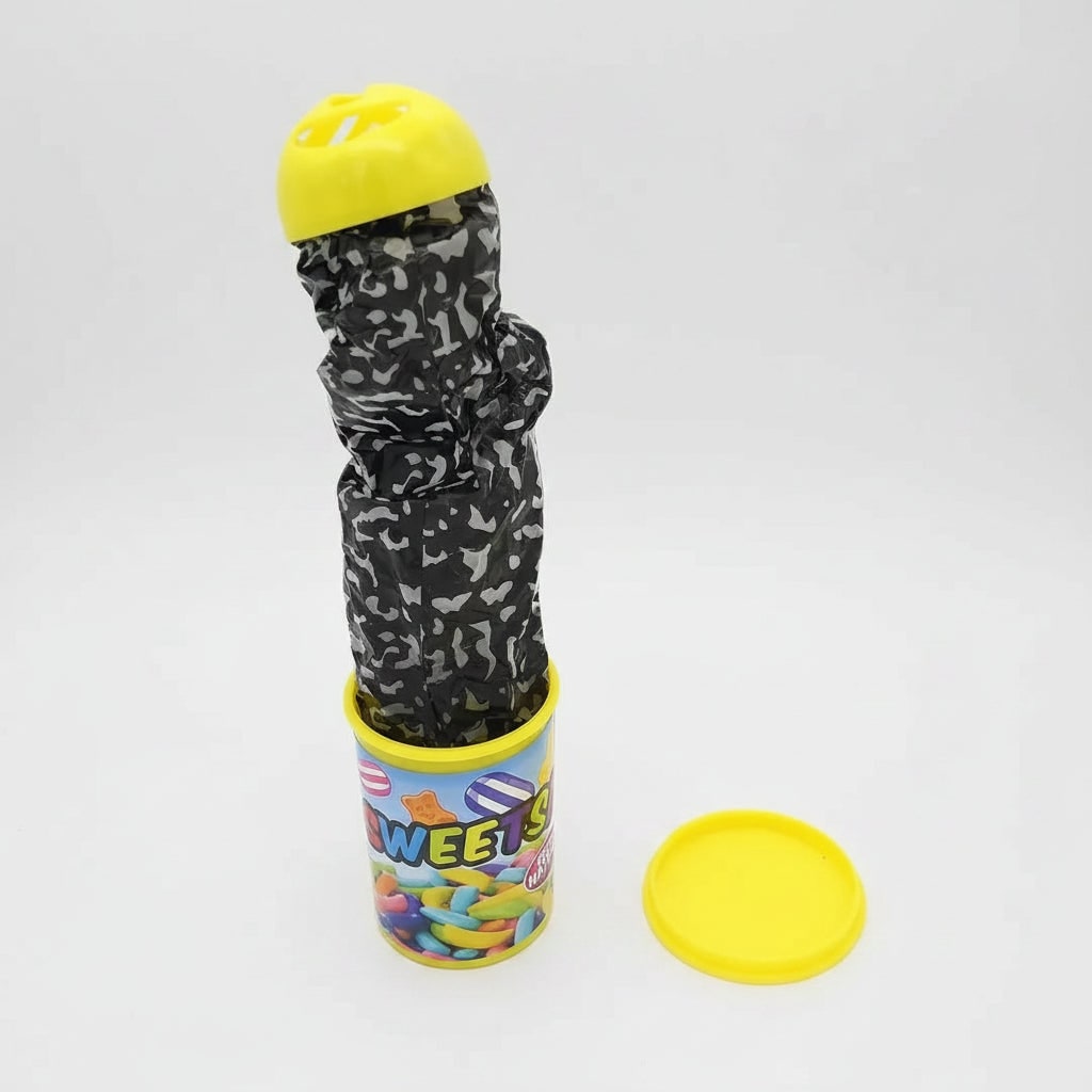 Snake in a Can Prank Toy Halloween Accessories with Spring Loaded Jumping Surprise